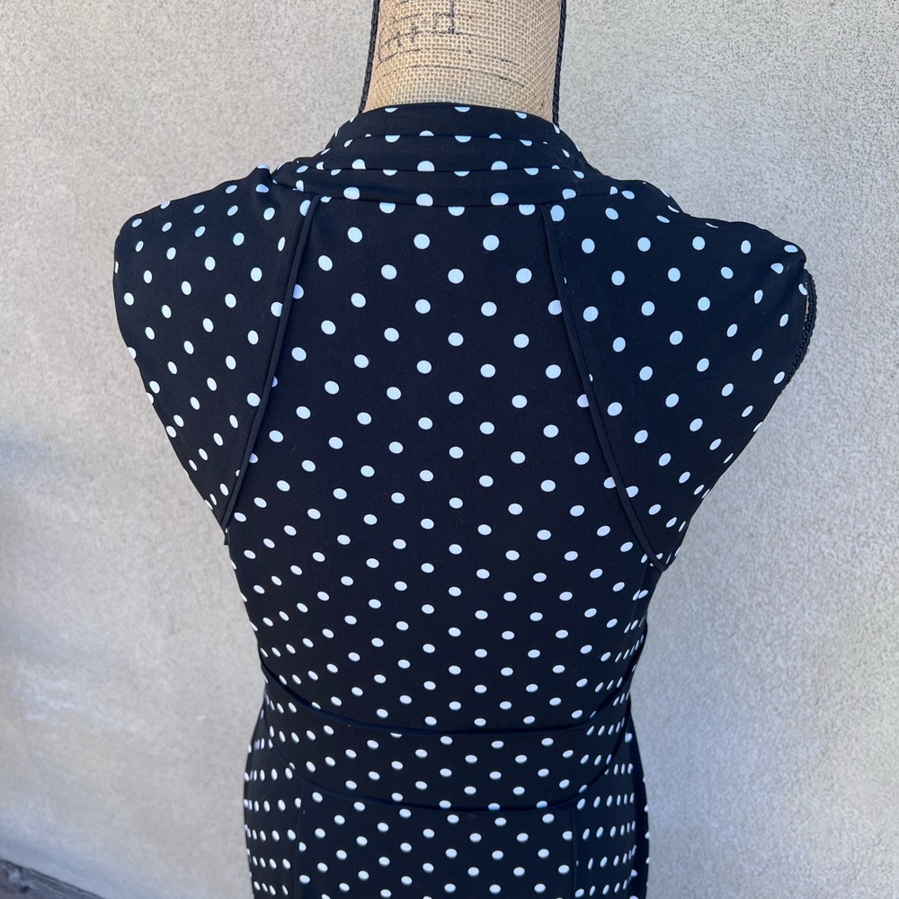 White House Black Market Sleeveless Knit Dot Sheath - Picture 5 of 15